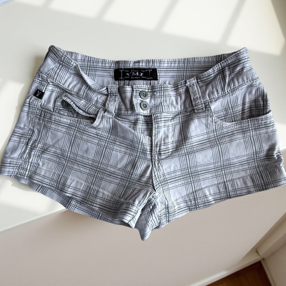 YMI gray and white shorts junior size 5